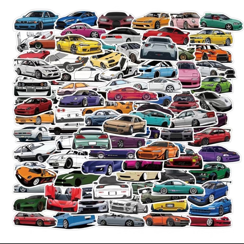 10 piece exotic car stickers